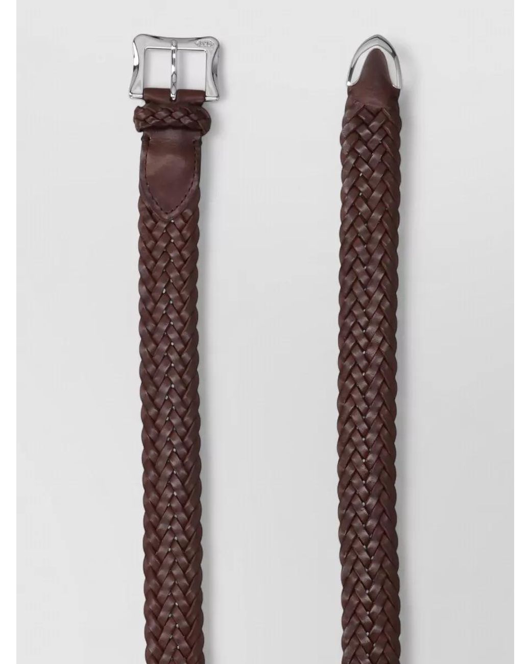 J&m Davidson White Leather Belt for men