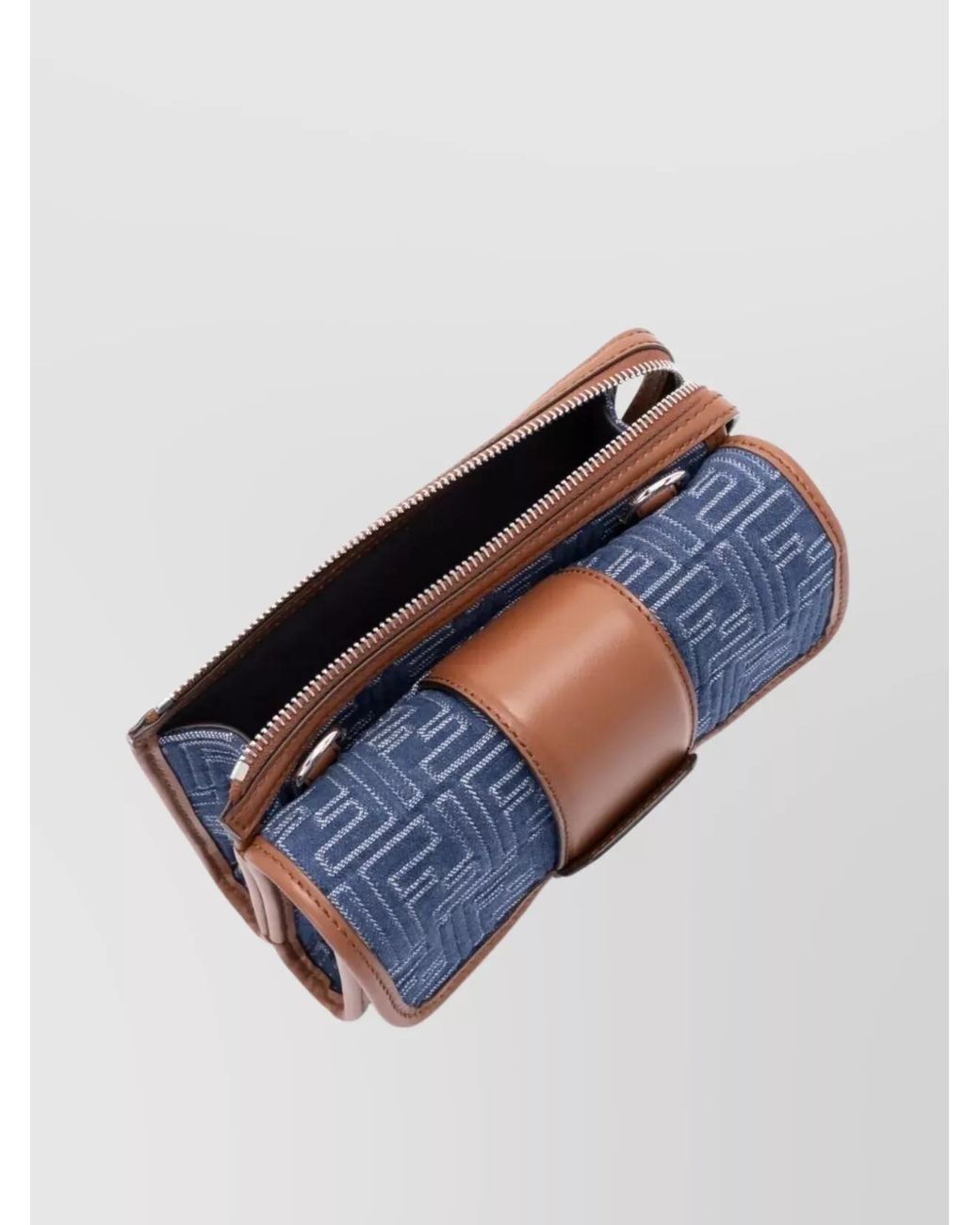 Fendi Blue Denim Jacquard Shoulder Bag for men