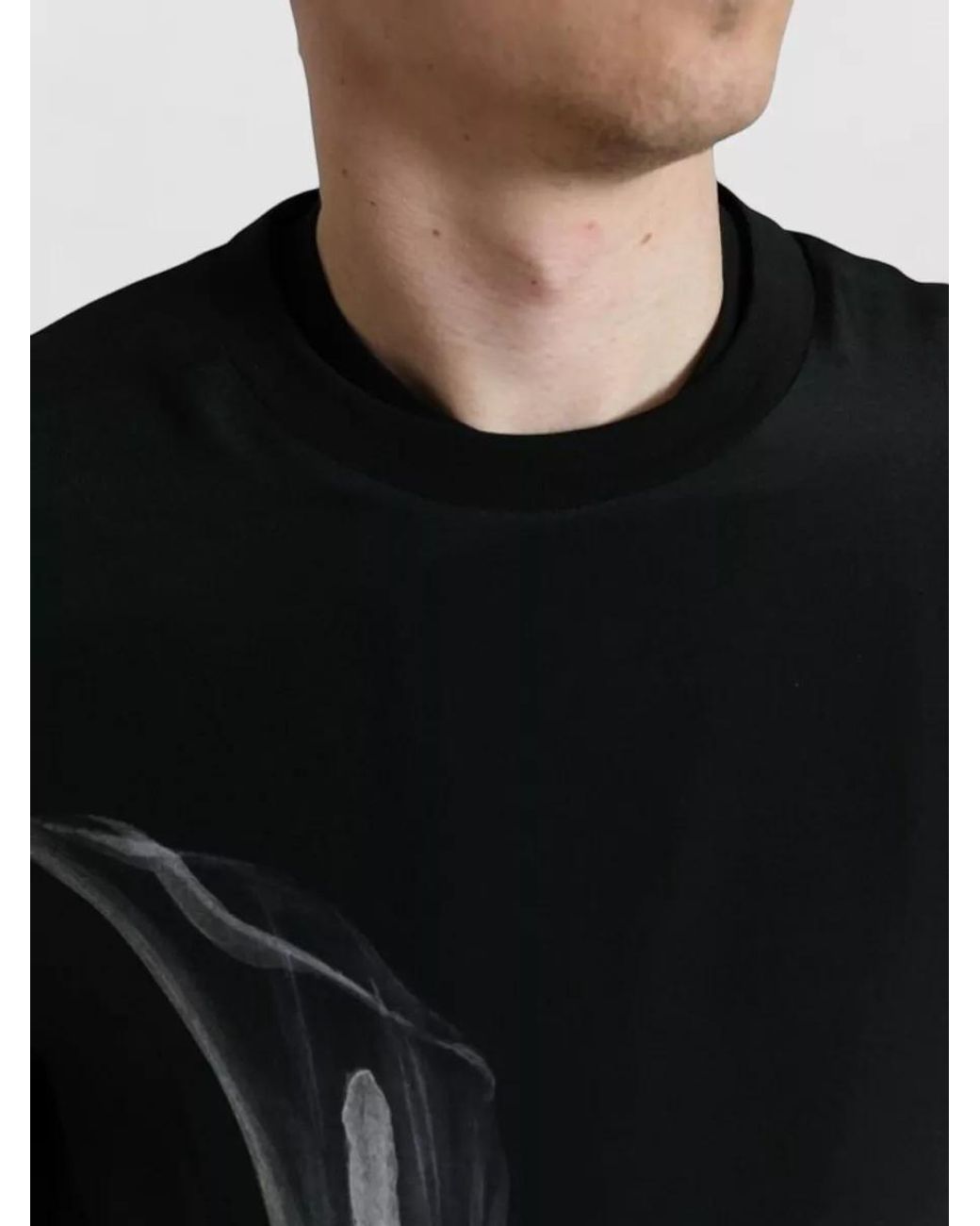Dolce & Gabbana Black Silk Floral Print Crewneck Sweatshirt for men