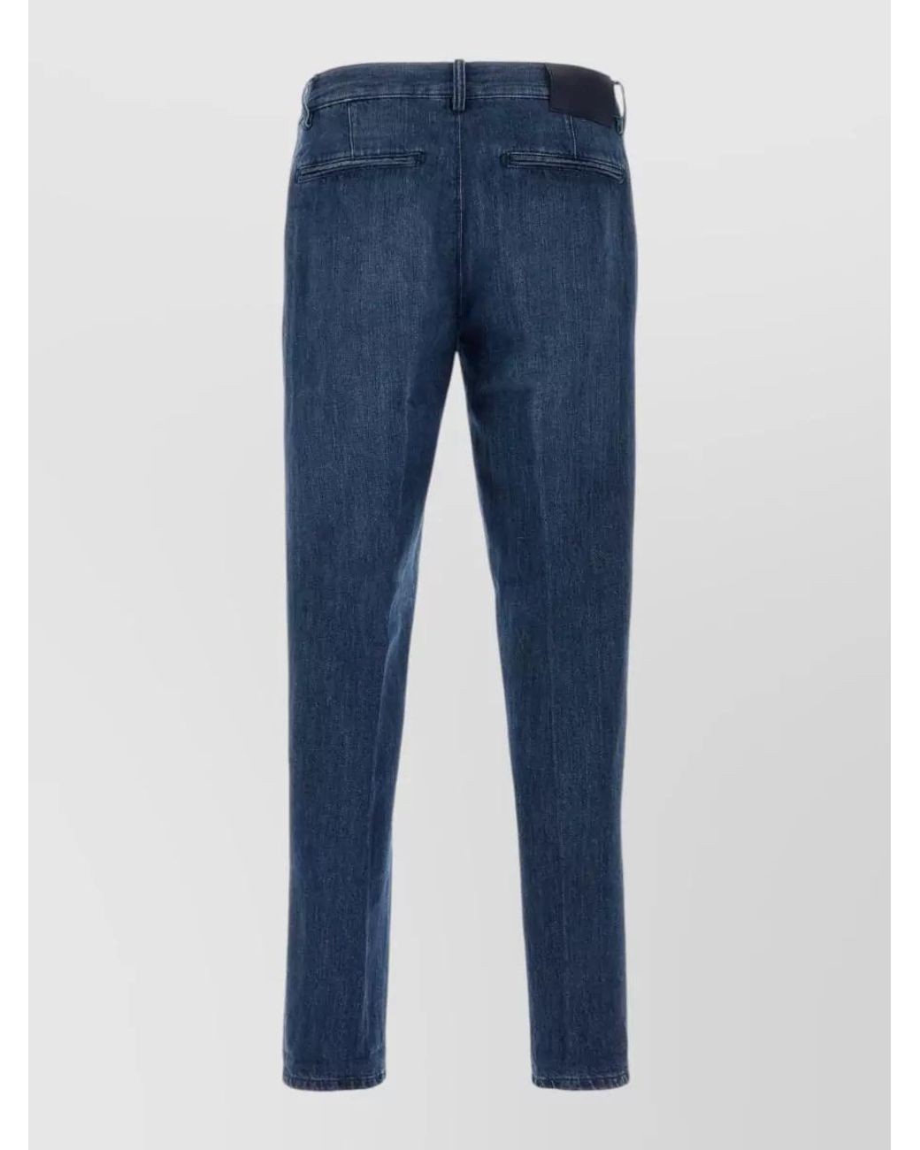 PT Torino Blue Denim Straight-Leg Trousers for men