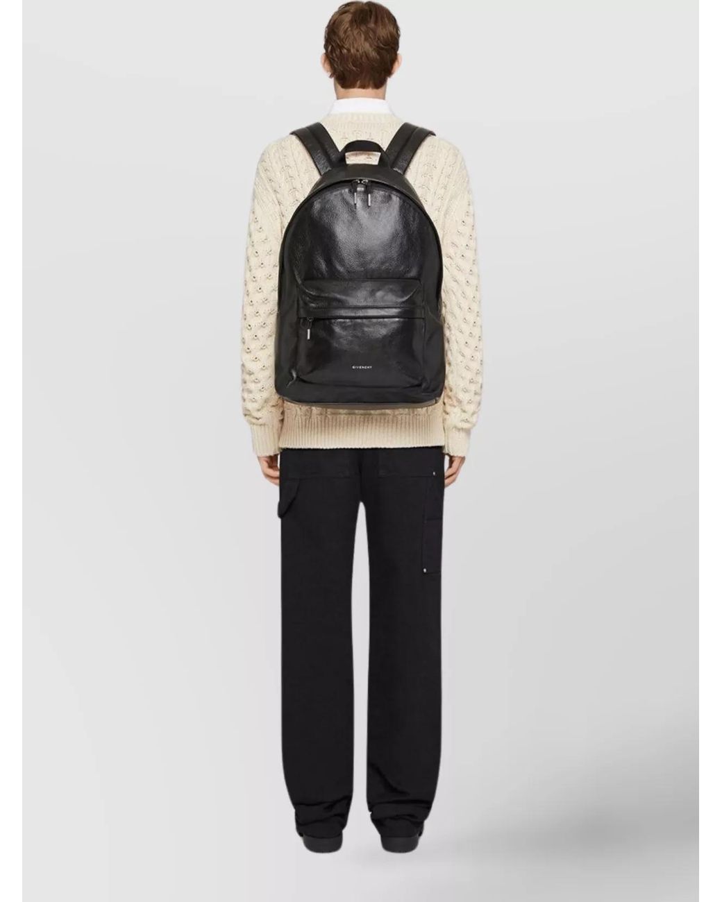 Givenchy Natural Cable-Knit Cotton Crew-Neck Sweater for men