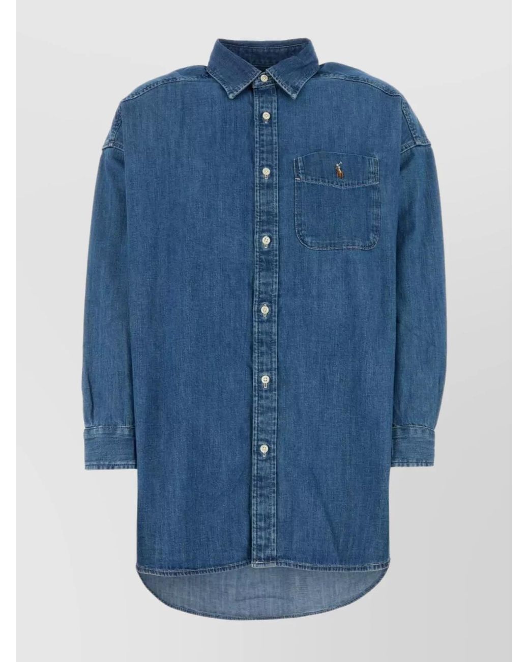 Polo Ralph Lauren Oversize Denim Shirt Long Sleeves in Blue for Men | Lyst