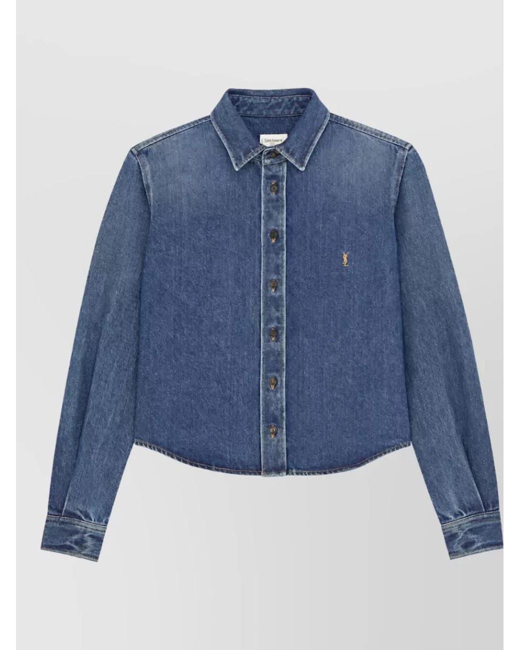 Saint Laurent Blue Denim Shirt
