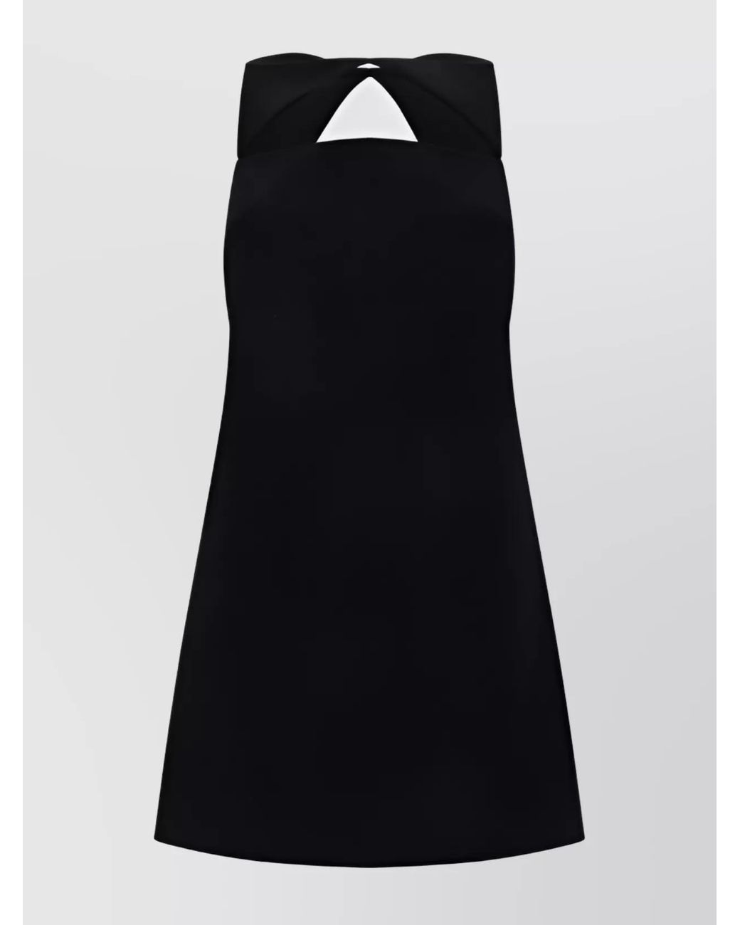 Versace Black Cutout Sleeveless Square Neck Knee-Length Dress