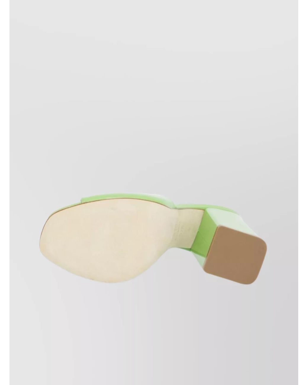 Paris Texas Green Patent Leather Block Heel Sandals
