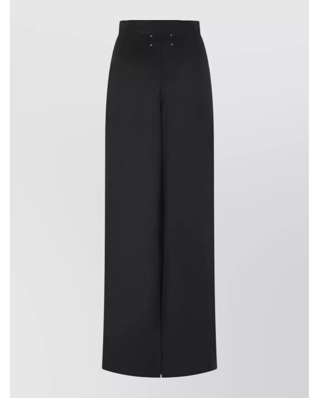 Maison Margiela Black Virgin Wool High-Rise Wide-Leg Maxi Trouser Skirt