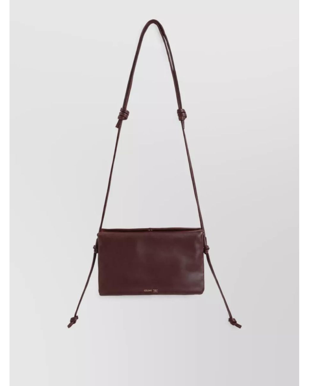 Céline White Lamb Leather Shoulder Bag