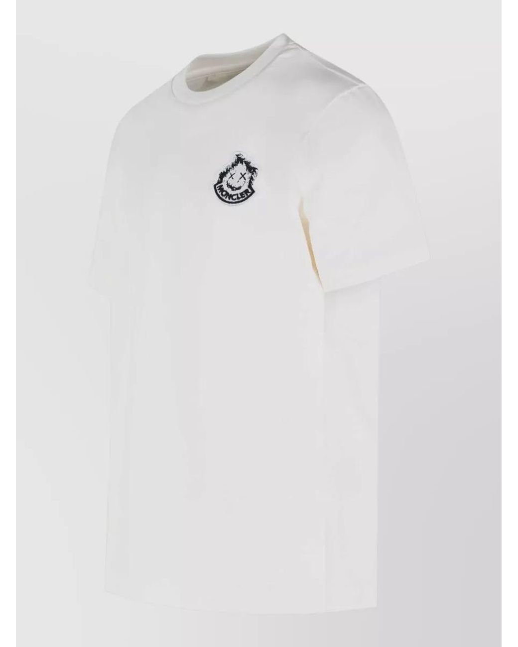 Moncler White Cotton T-Shirt for men