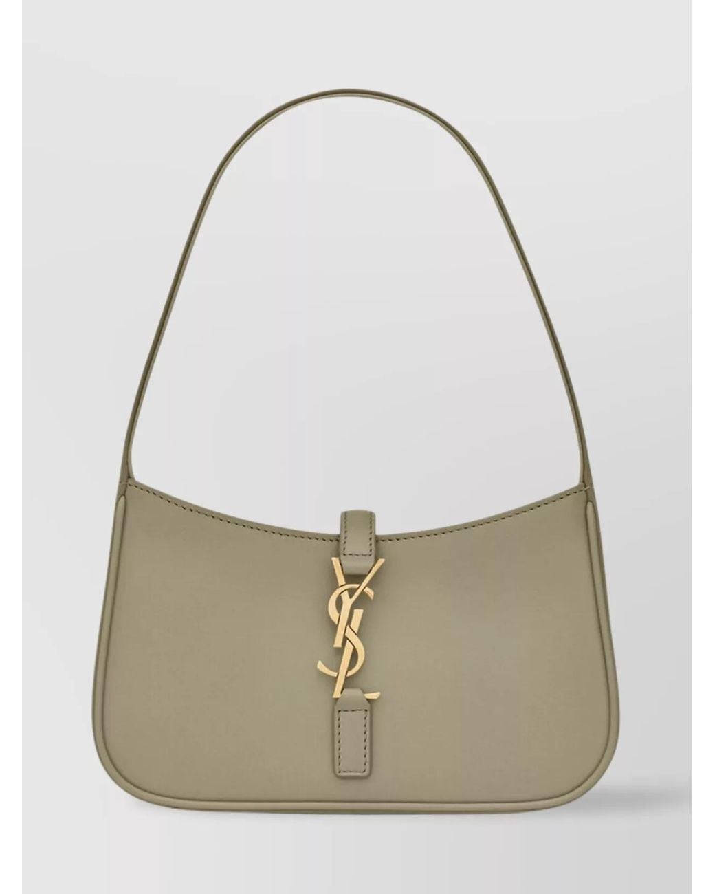 Saint Laurent Green Le 5 À 7 Mini Leather Shoulder Bag