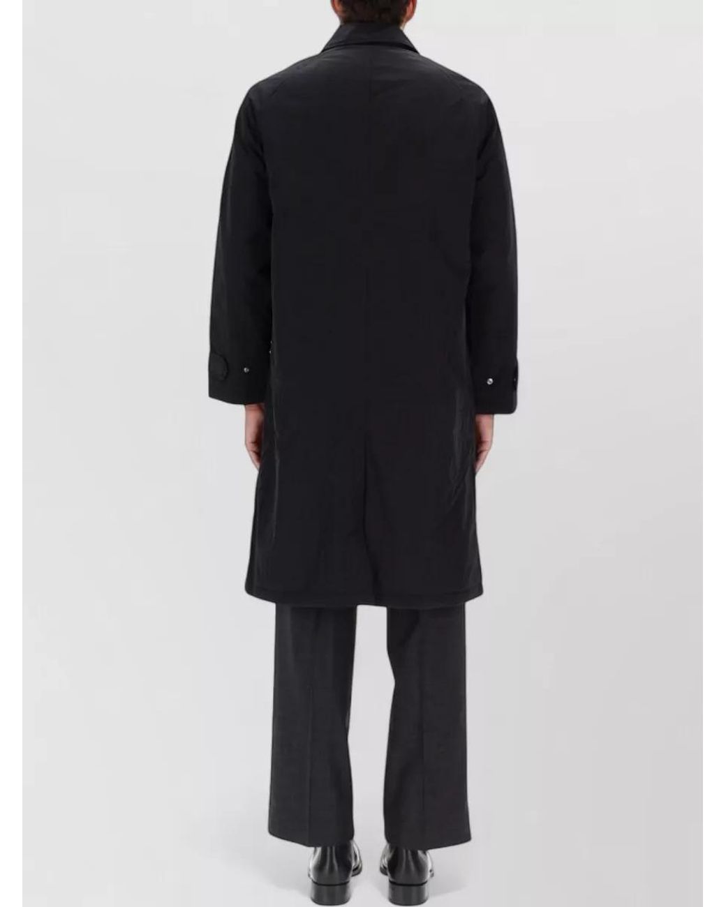 sunflower Black Relaxed-Fit Single-Breasted Coat for men