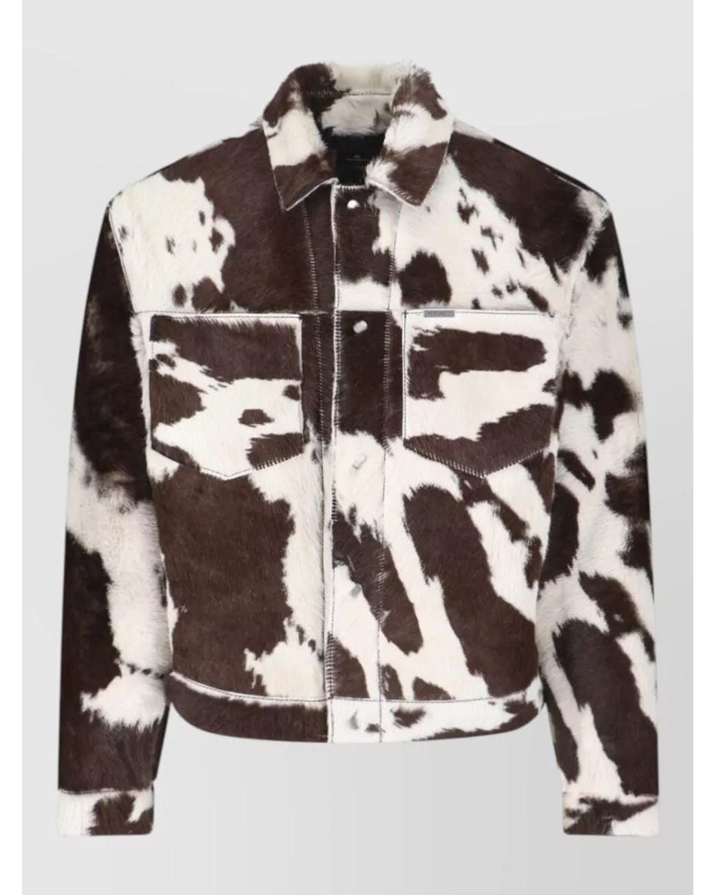 Represent Multicolor Leather Shirt Jacket for men