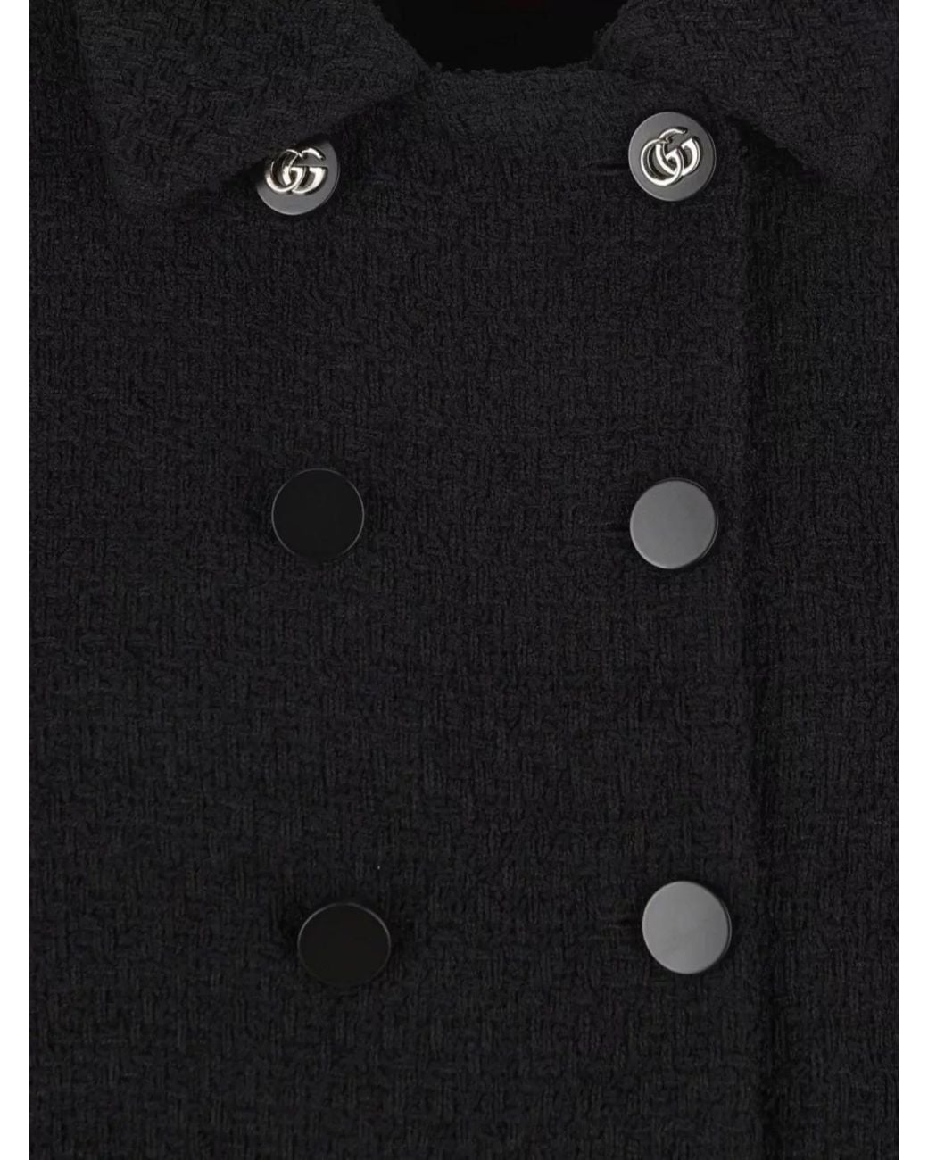 Gucci Black Wool Bouclé Double-Breasted Jacket
