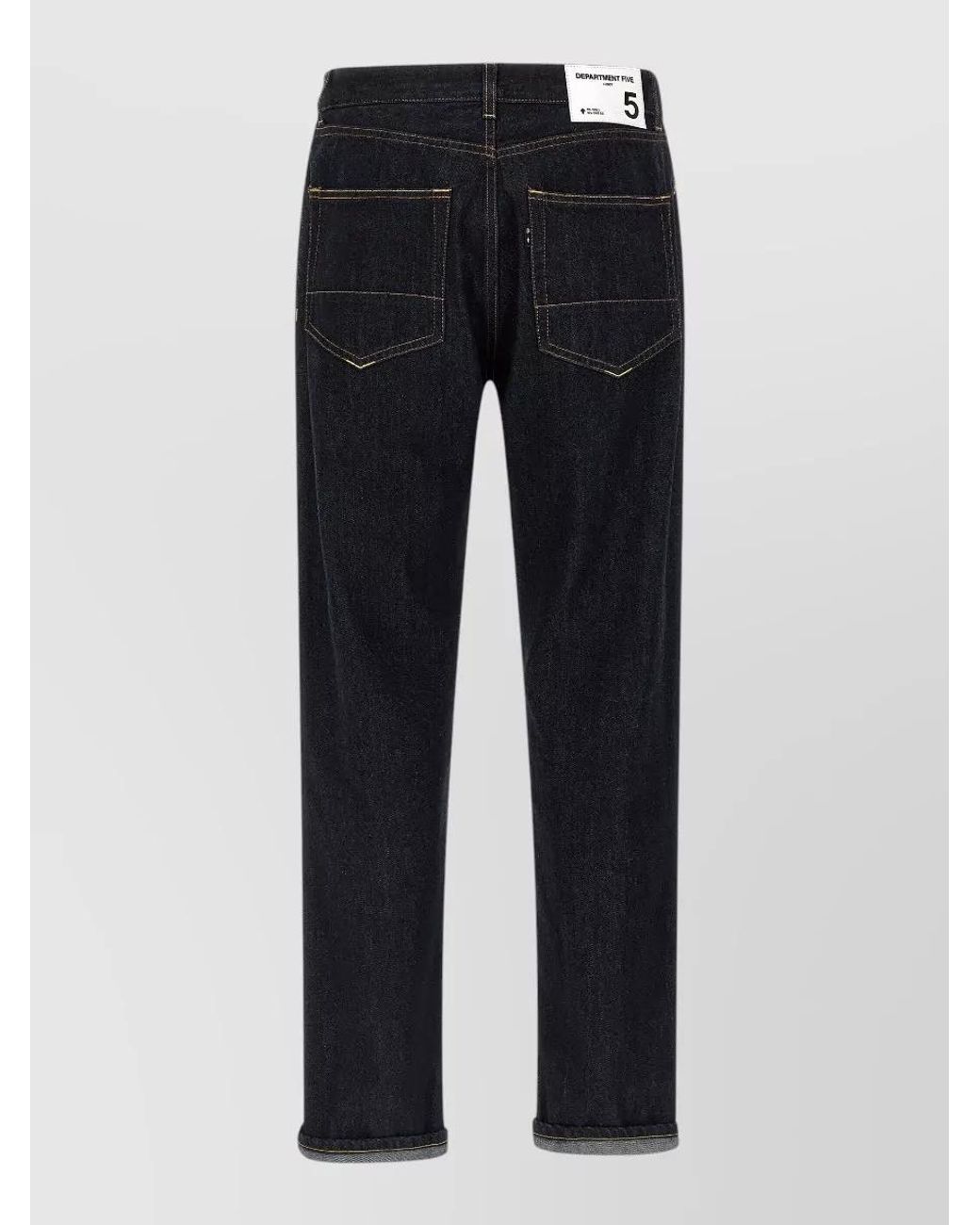 Department 5 Blue Denim Wide-Leg Straight-Leg Jeans for men