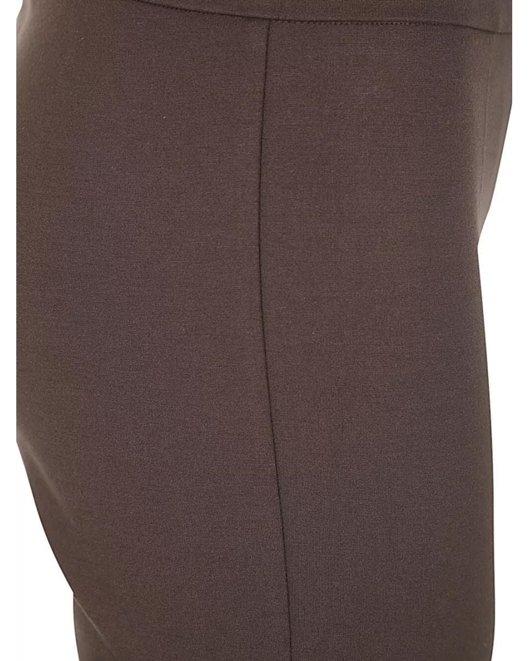DR. HOPE Brown Cropped Flared Trousers