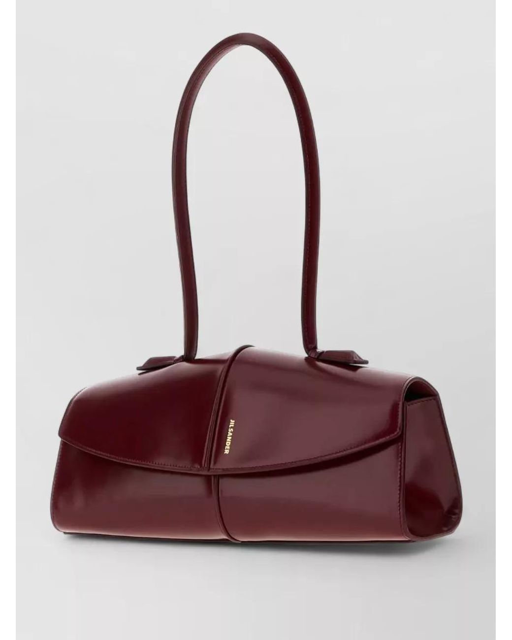 Jil Sander Red Leather Shoulder Bag
