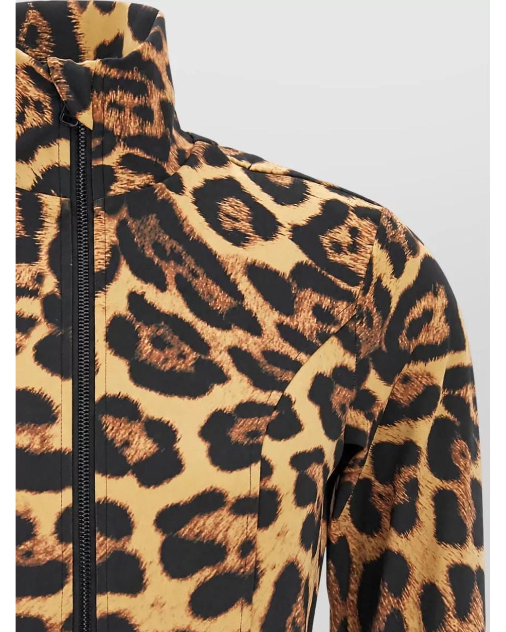 Goldbergh Multicolor Jaguar-Print Long-Sleeve High-Neck Top