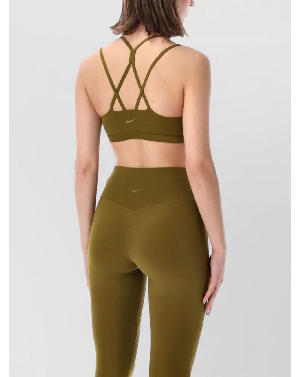 Nike Green Strappy Padded Sports Bra