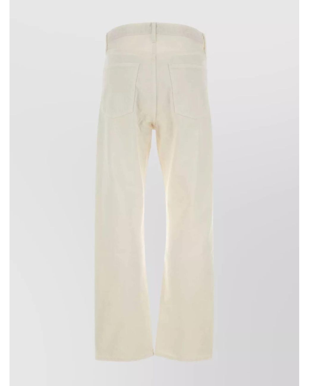 Agolde White Denim Straight-Leg Jeans