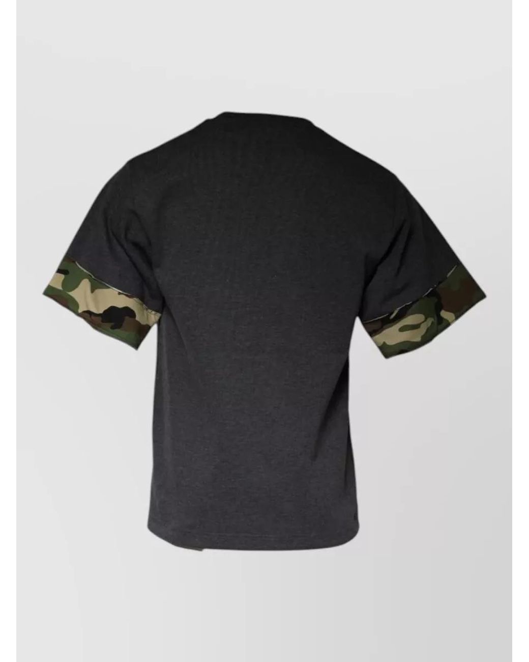 Dolce & Gabbana Black Camouflage Cuff Crew-Neck T-Shirt for men