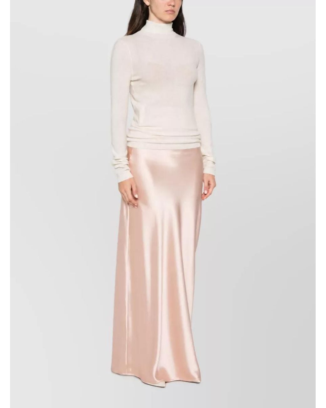 Fabiana Filippi Natural Fine-Knit Sequin-Embellished Turtleneck Sweater
