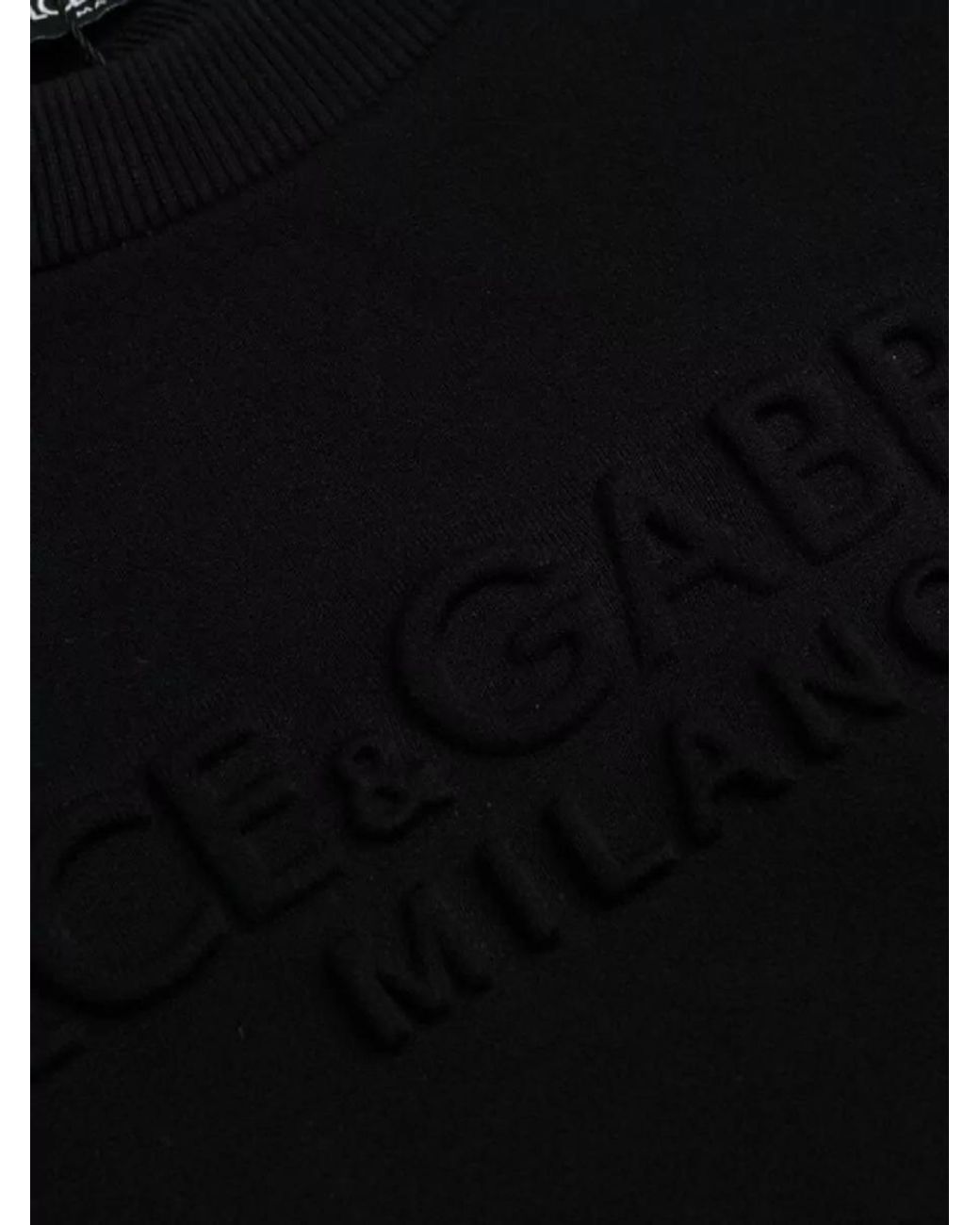 Dolce & Gabbana Black Cotton Long-Sleeve Sweatshirt for men