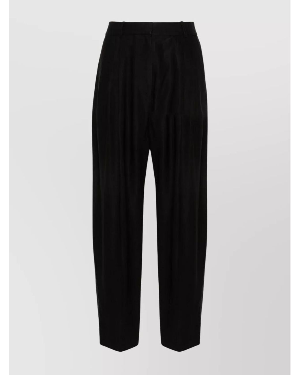 Studio Nicholson Black High-Rise Pleated Wide-Leg Trousers