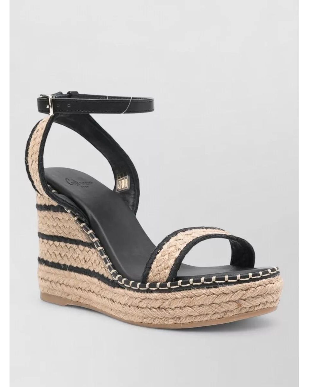 Castaner Metallic Leather Ankle-Strap Wedge Espadrilles