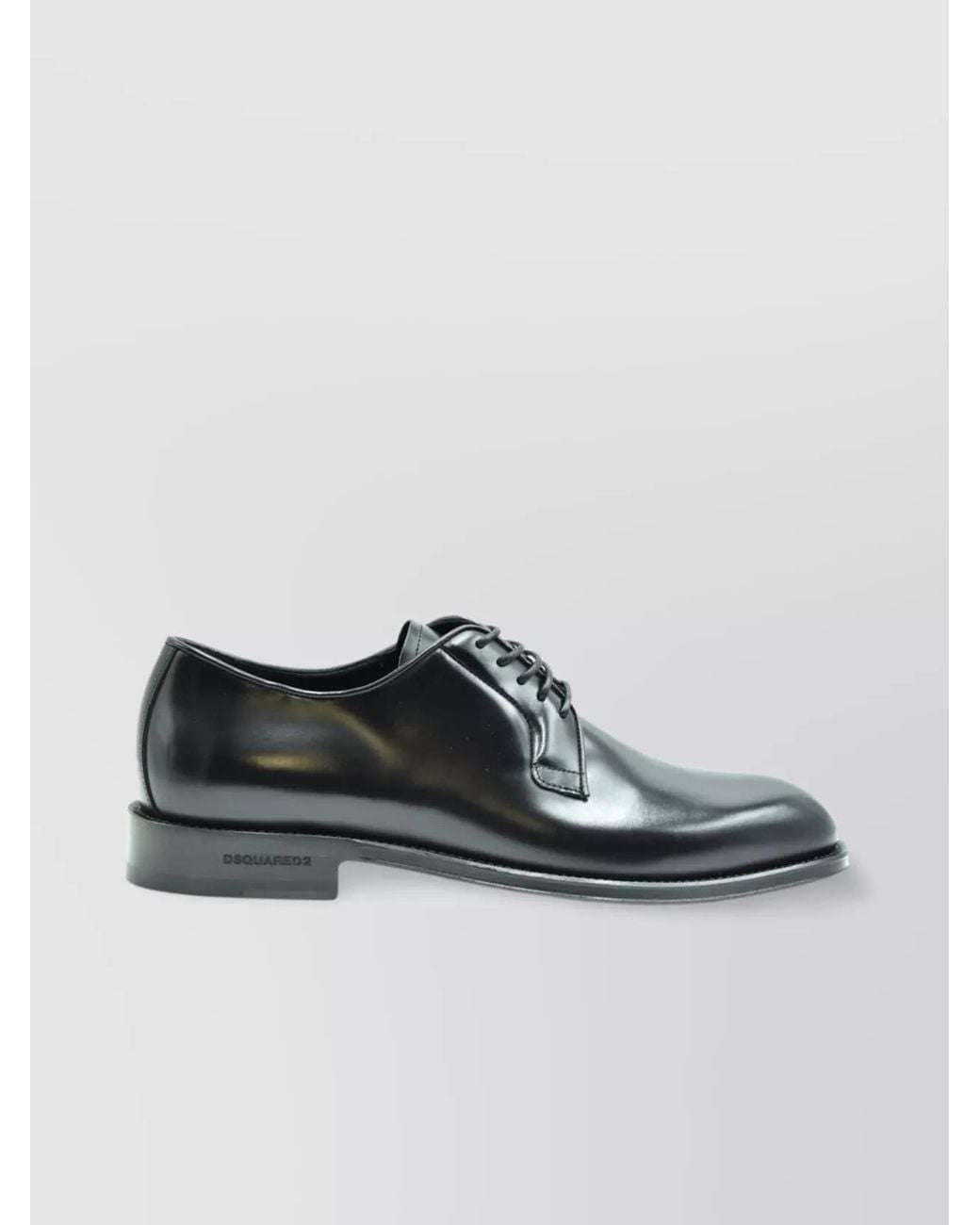 DSquared² Black Leather Derby Shoes for men