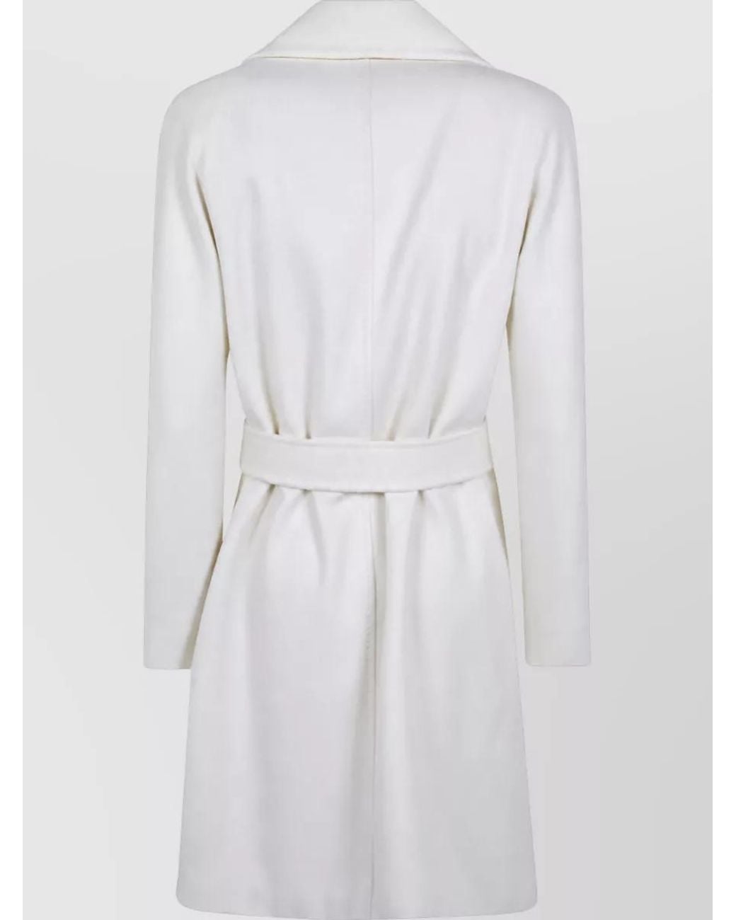 Max Mara White Virgin Wool Coat