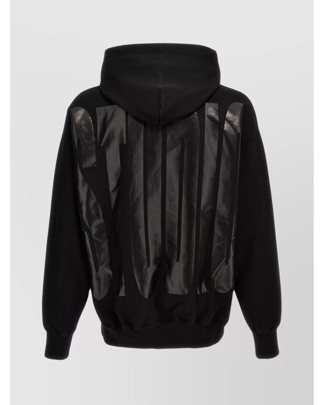 1989 STUDIO Black Cotton Logo Hoodie for men