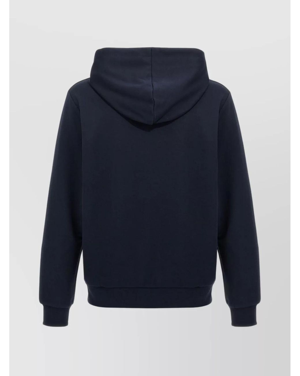 A.P.C. Blue Cotton Logo-Print Hoodie for men