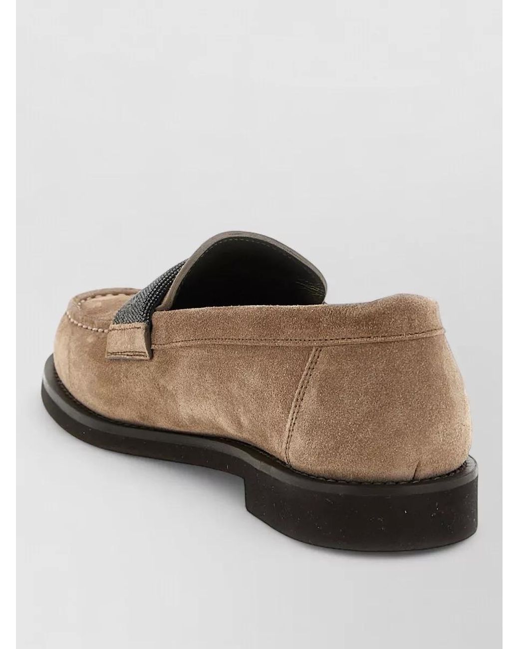 Brunello Cucinelli Brown Leather Loafers