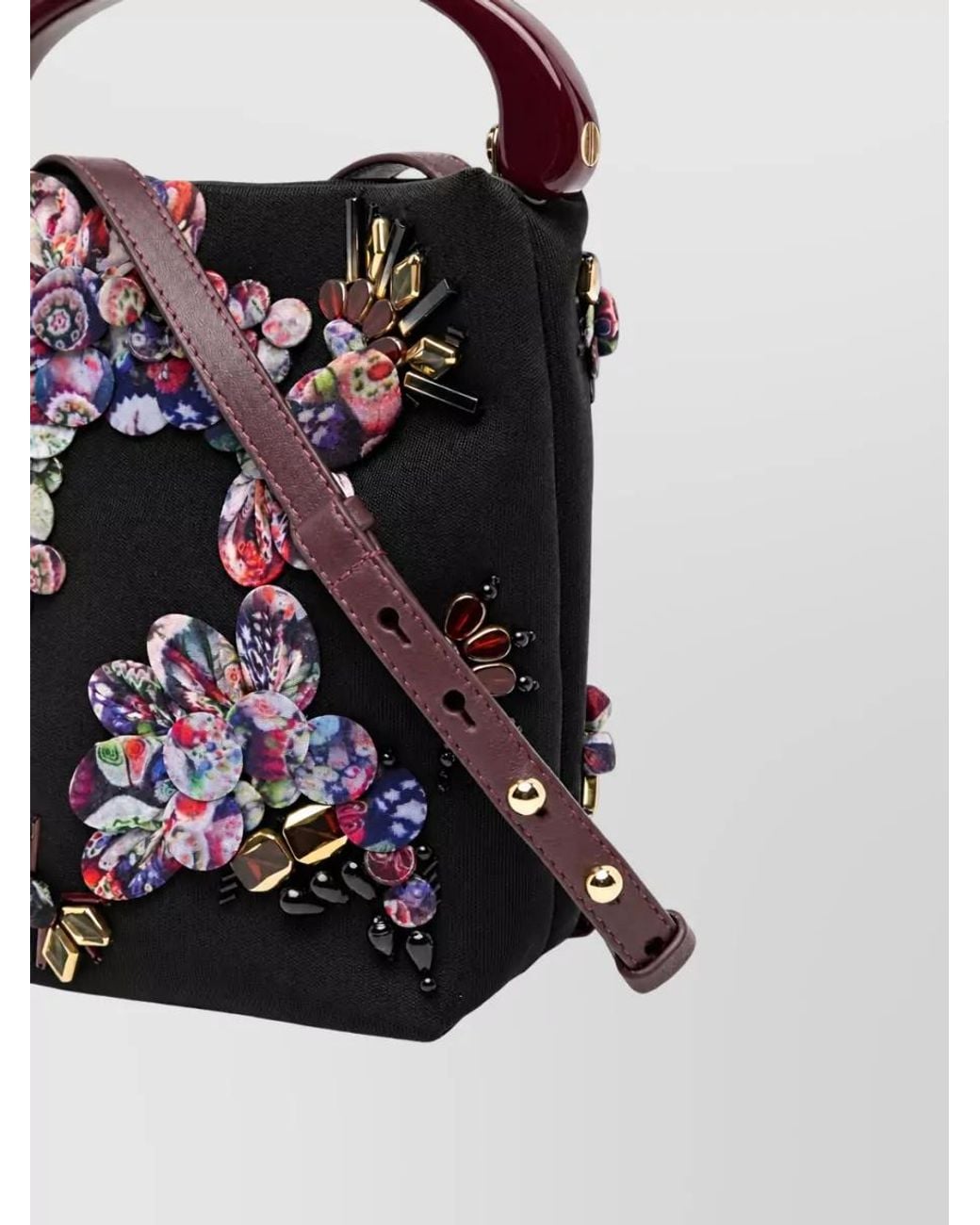 Dries Van Noten Black Embellished Shoulder Bag