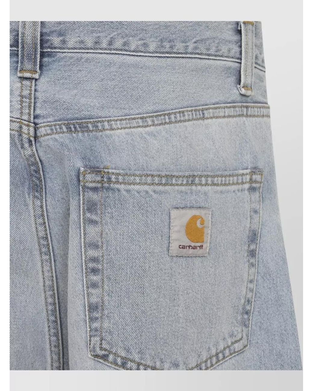 Carhartt Blue Denim Wide-Leg Jeans for men