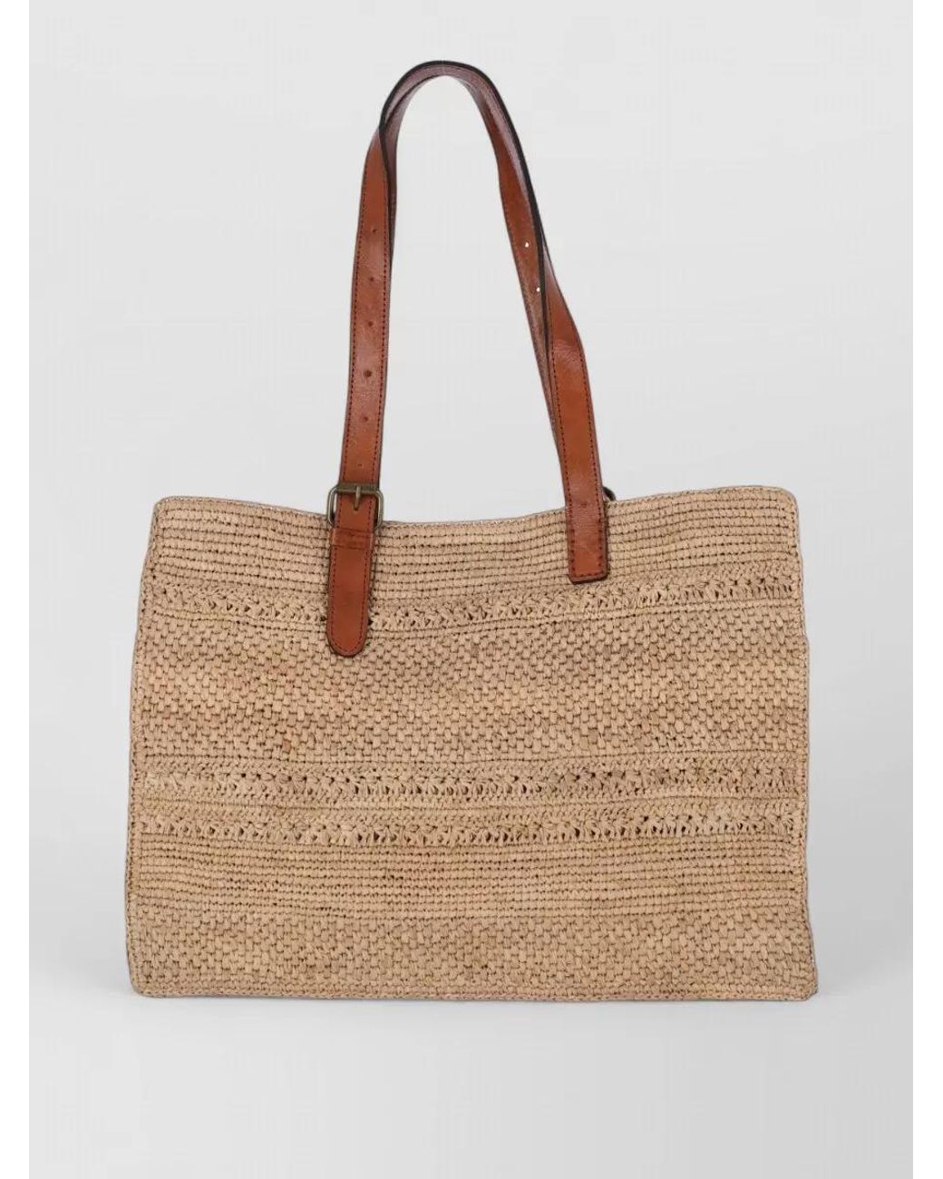 IBELIV Natural Raffia Tote Bag