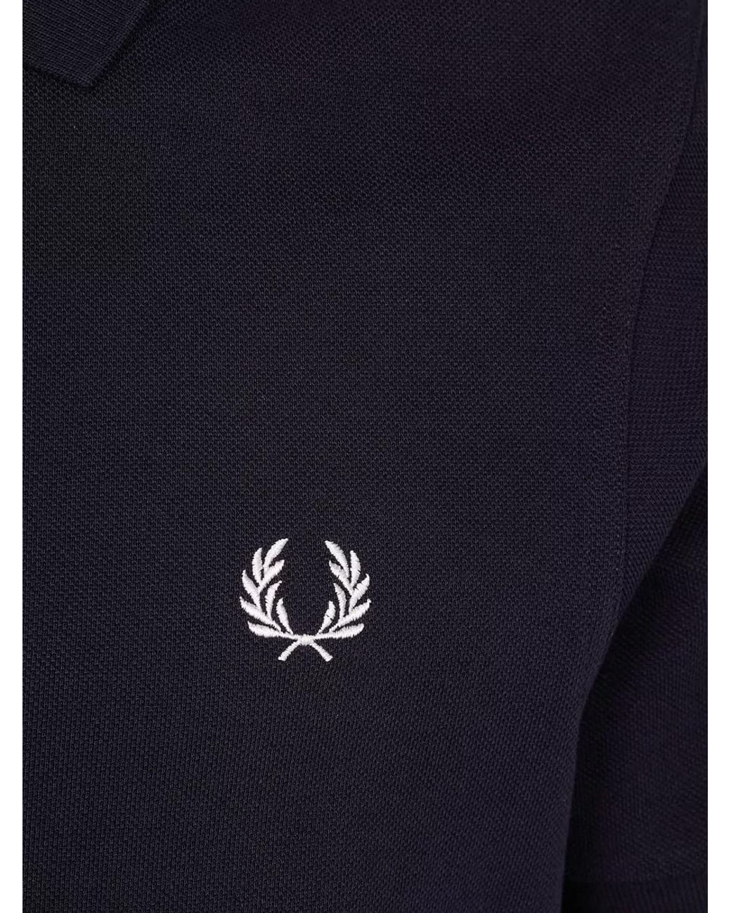 Fred Perry Blue Cotton Polo Shirt for men
