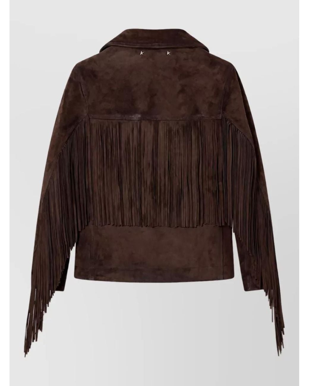 Golden Goose Deluxe Brand Brown Leather Single-Breasted Coat