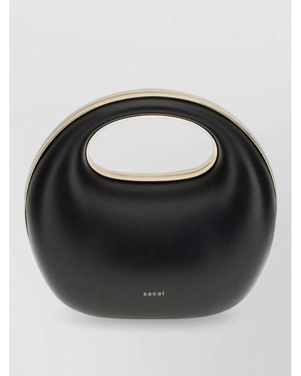 Sacai Black Calf Leather Clutch Bag