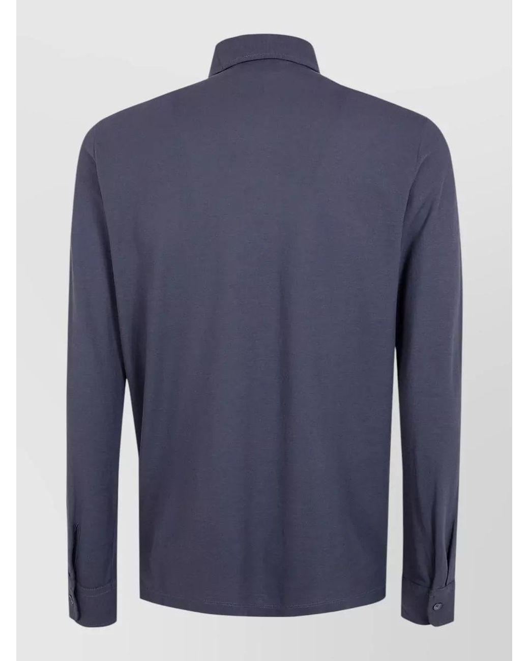Zanone Black Short-Sleeve Polo Shirt for men