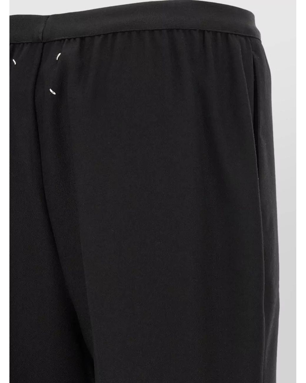 Maison Margiela Black Virgin Wool Straight-Leg Trousers