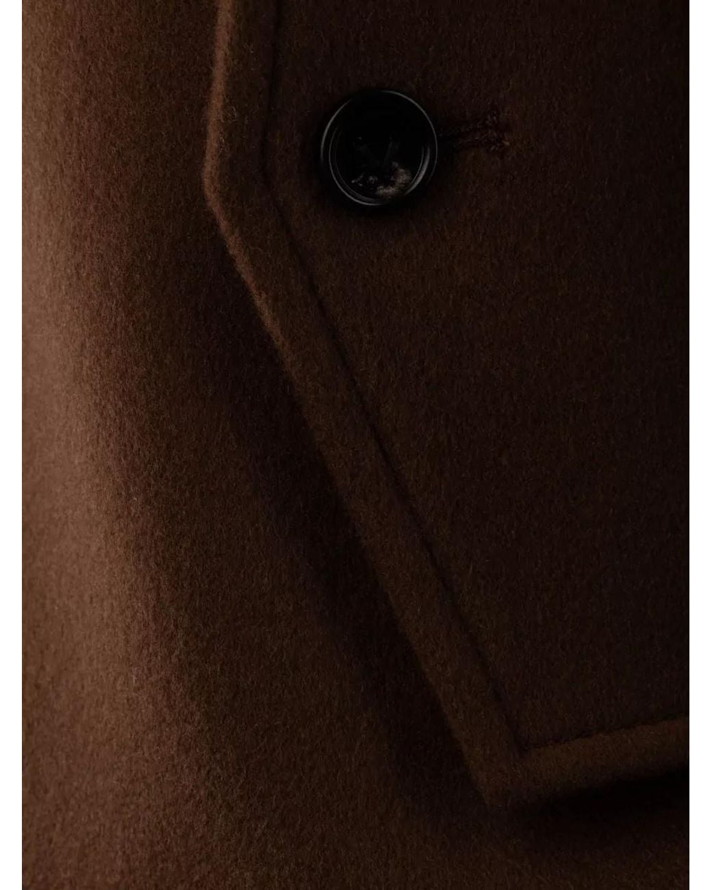 Bottega Veneta Brown Cashmere Wool Relaxed-Fit Single-Breasted Coat for men