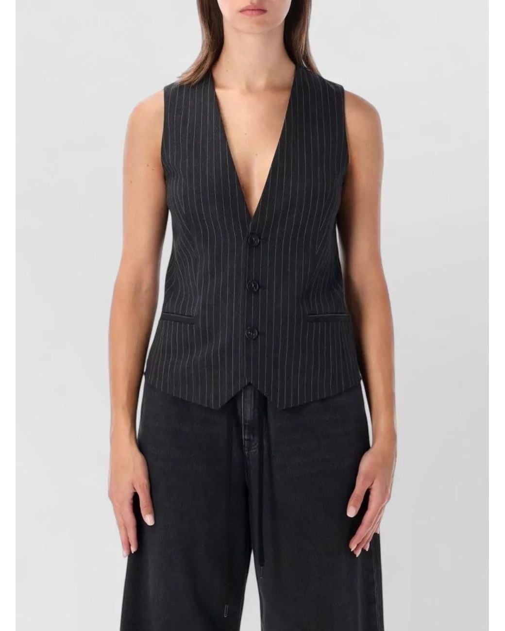 MM6 by Maison Margiela Blue Sleeveless Suit Vest