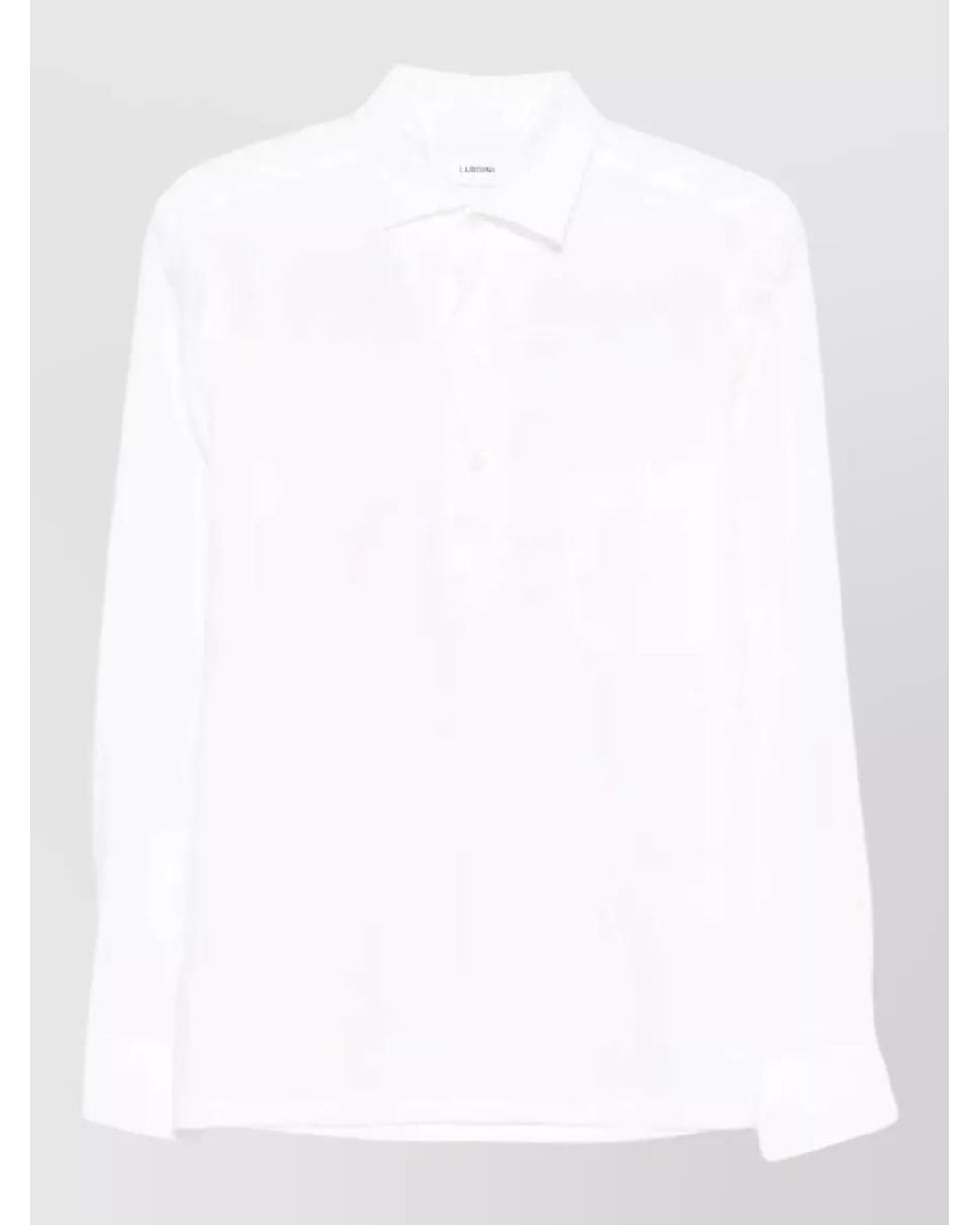 Lardini White Linen T-Shirt for men
