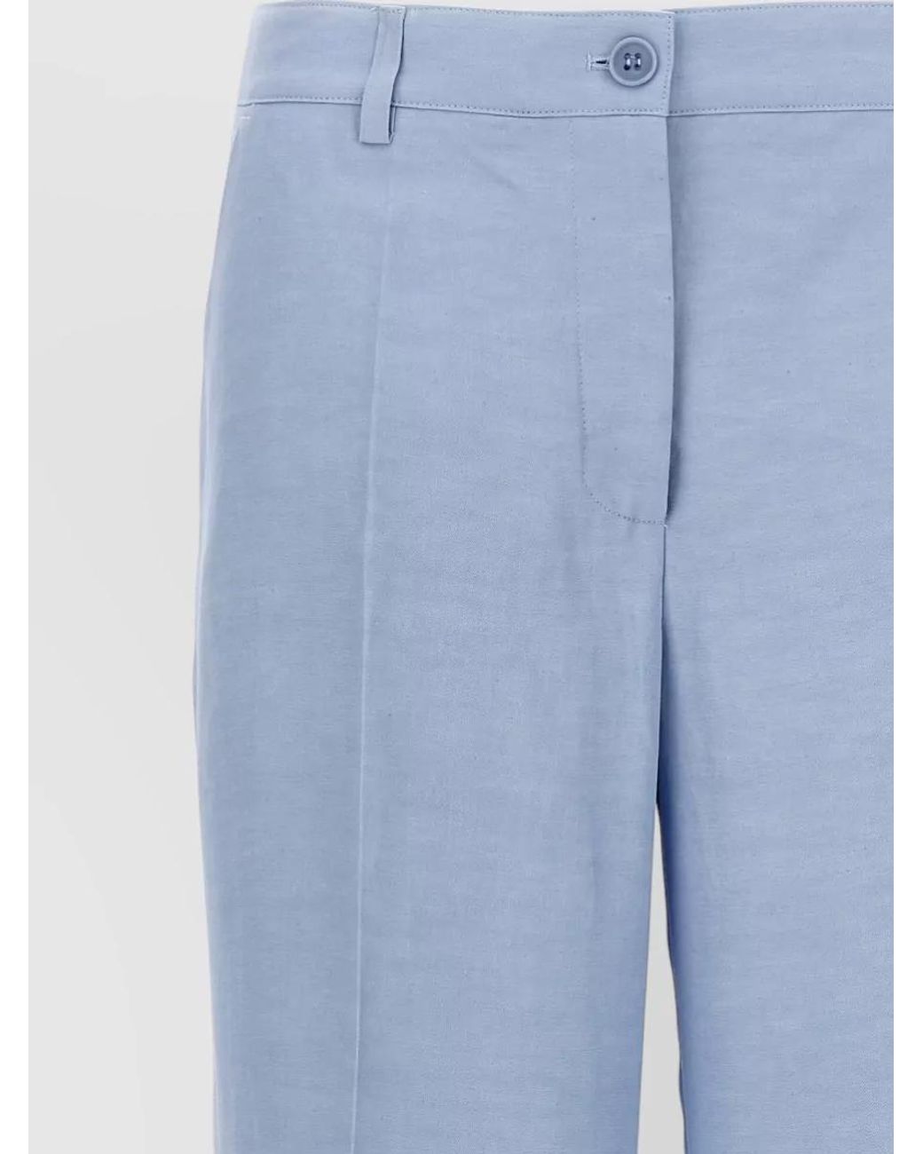P.A.R.O.S.H. Blue Straight-Leg Trousers