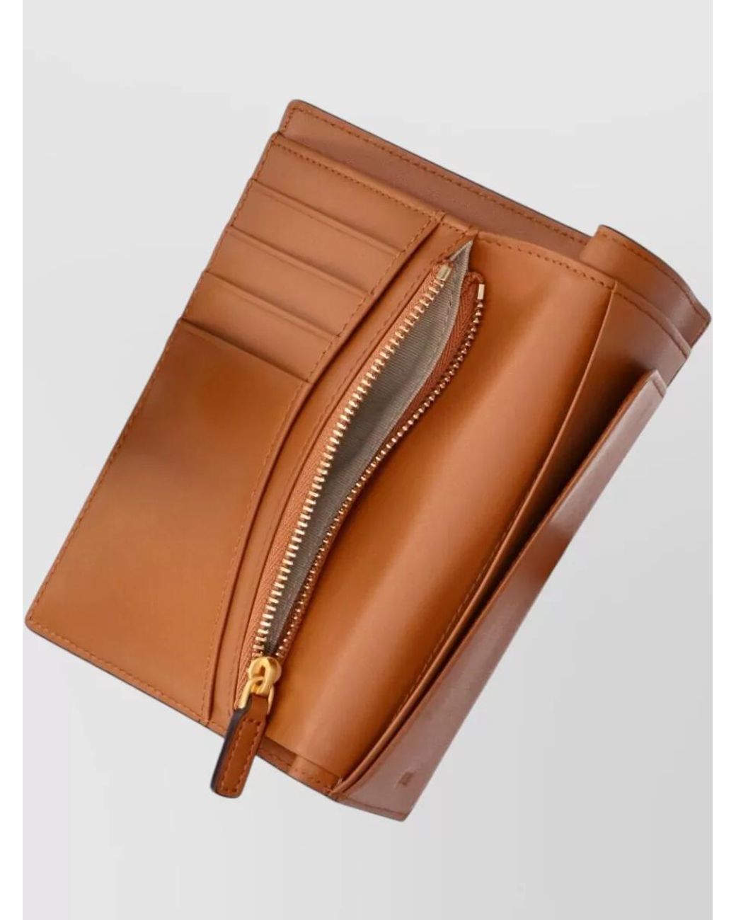 MCM Brown Visetos Logo Print Passport Holder for men
