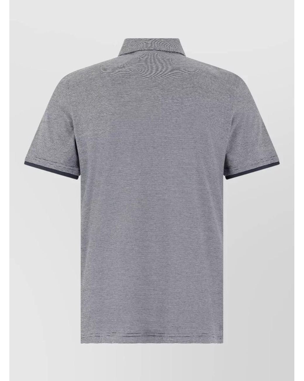 K-Way Gray Cotton Short-Sleeve Polo Shirt for men