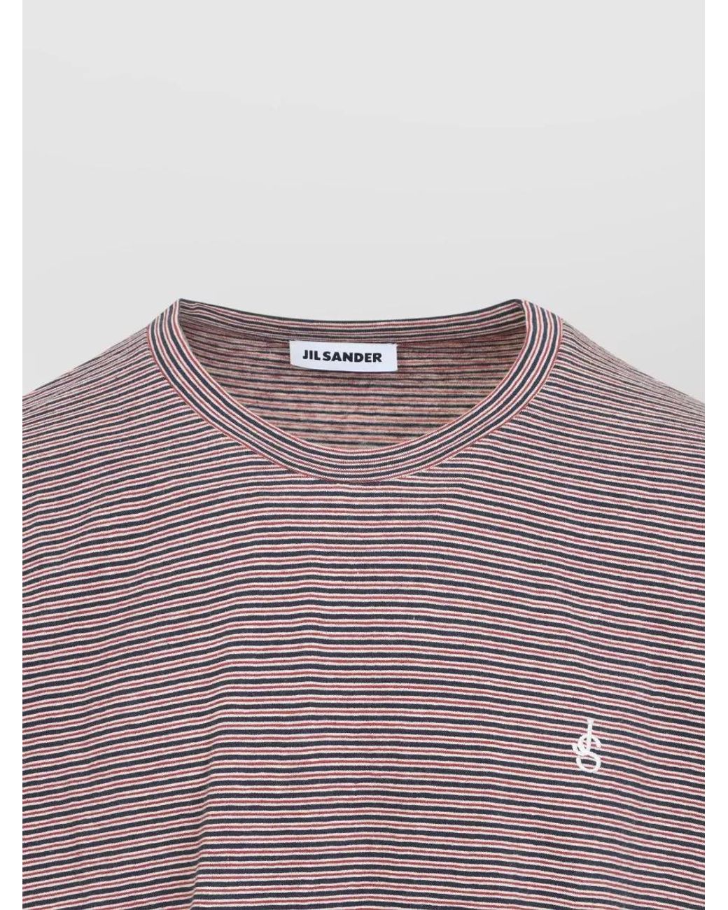 Jil Sander Purple Striped Relaxed-Fit Long-Sleeve T-Shirt for men