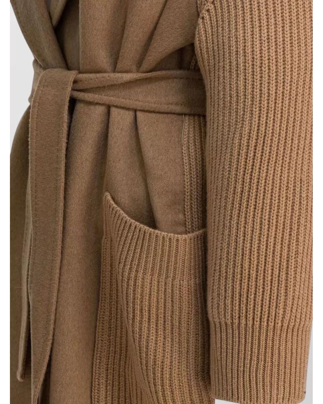Max Mara Natural Berard Belted Long Coat