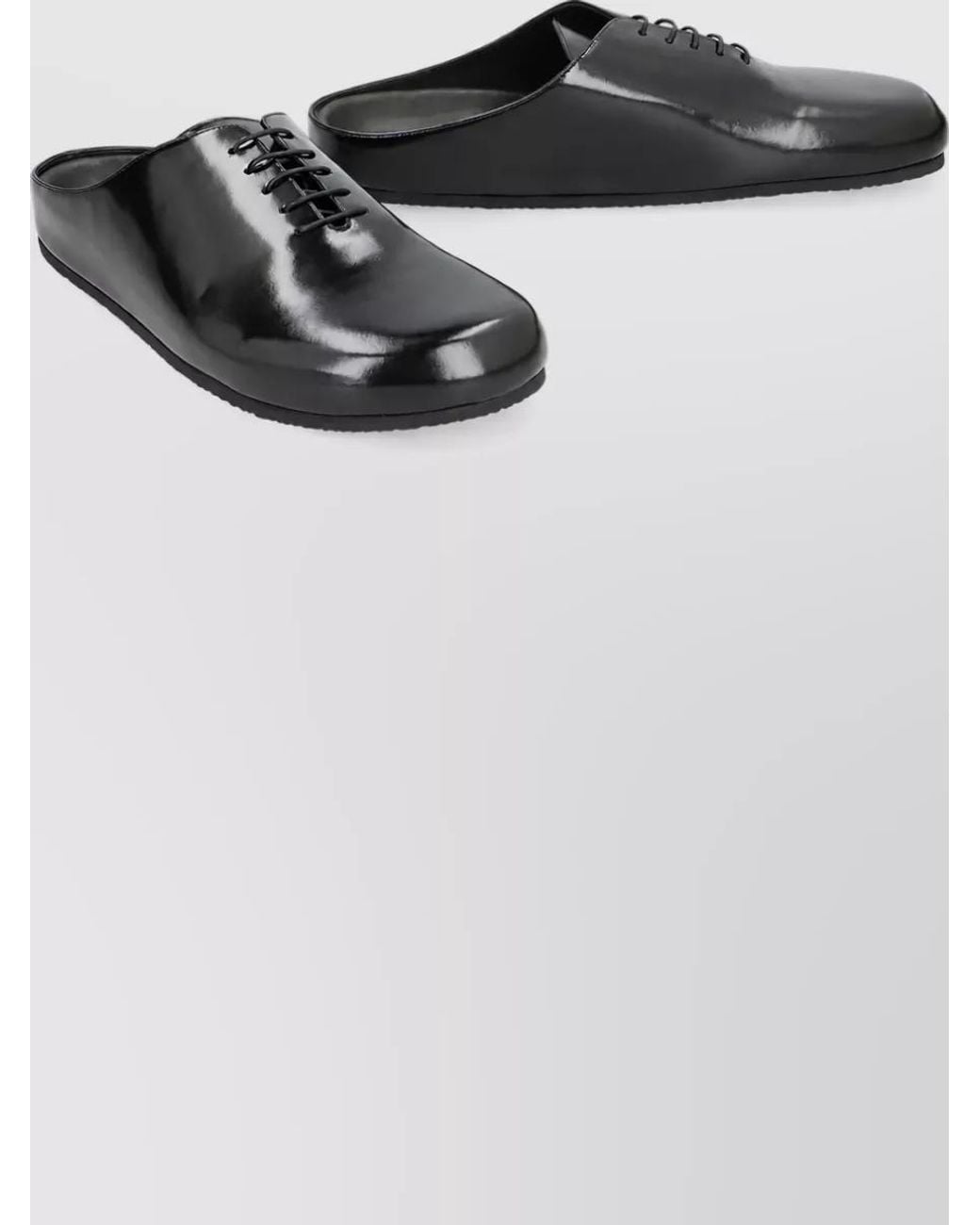 Jacquemus Black Leather Mules for men