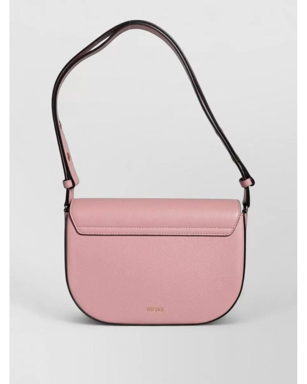 Versace Pink La Medusa Leather Shoulder Bag